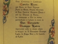 Pergamena in ricordo della consacrazione della chiesa